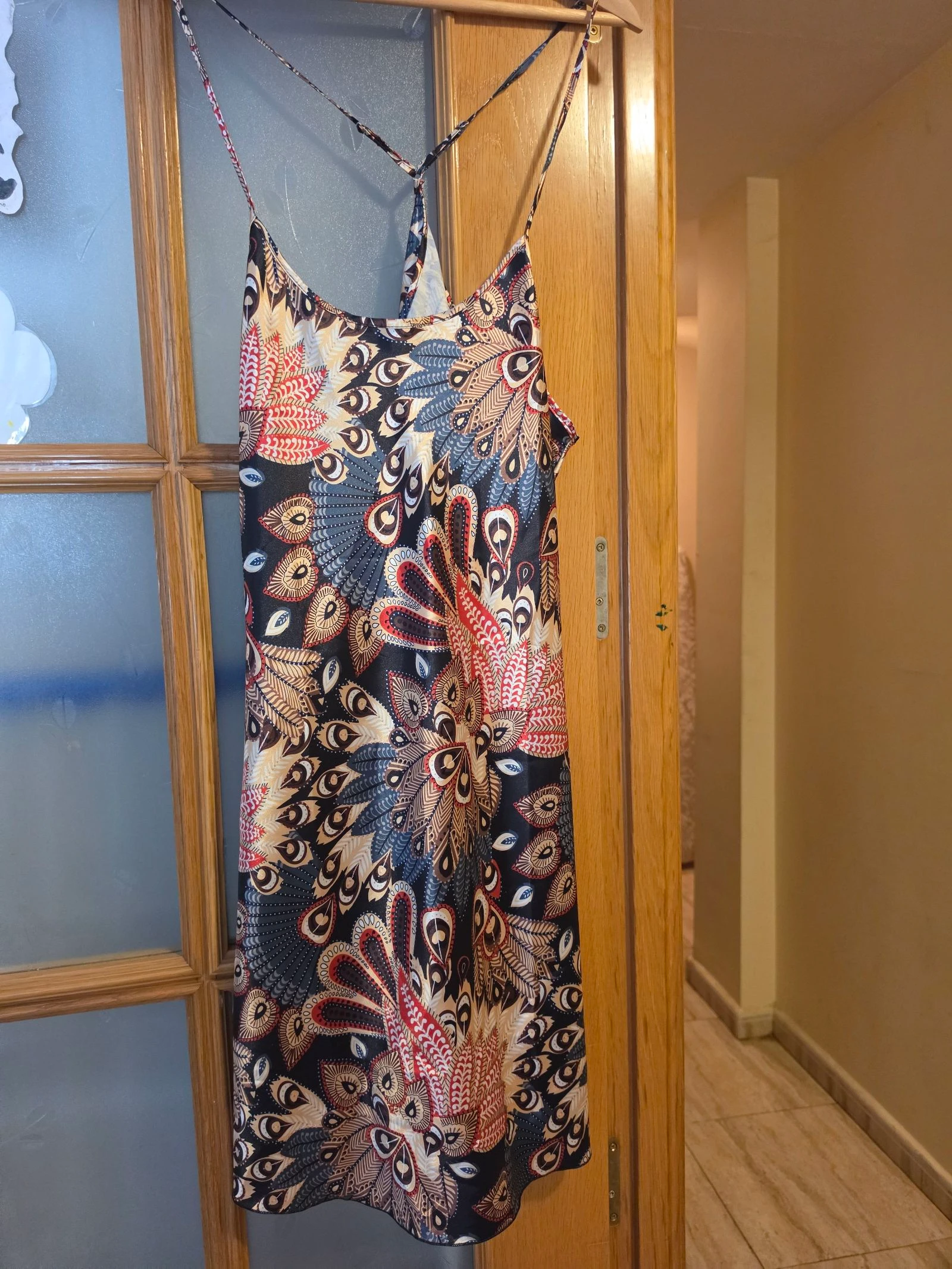Vestido/Camisola de cetim estampado – photo 2